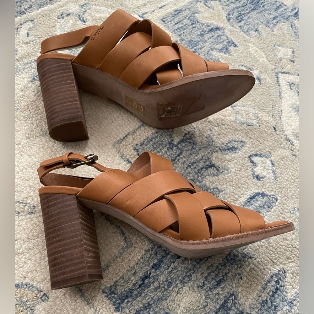Madewell Chunky Heel Leather Sandals